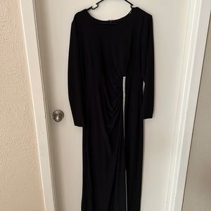 Black formal dress with rhinestones